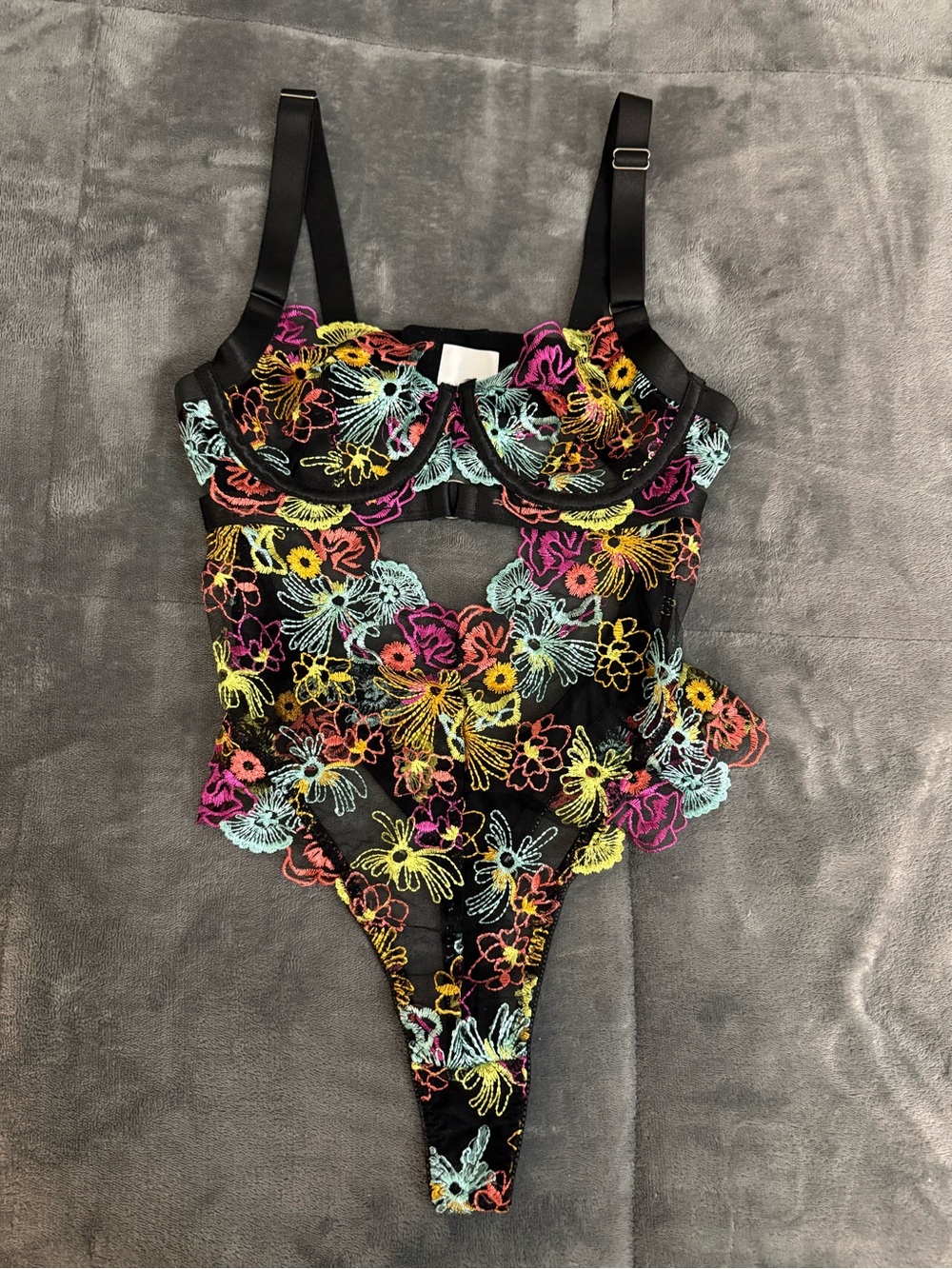 Floral Embroidered One-Piece